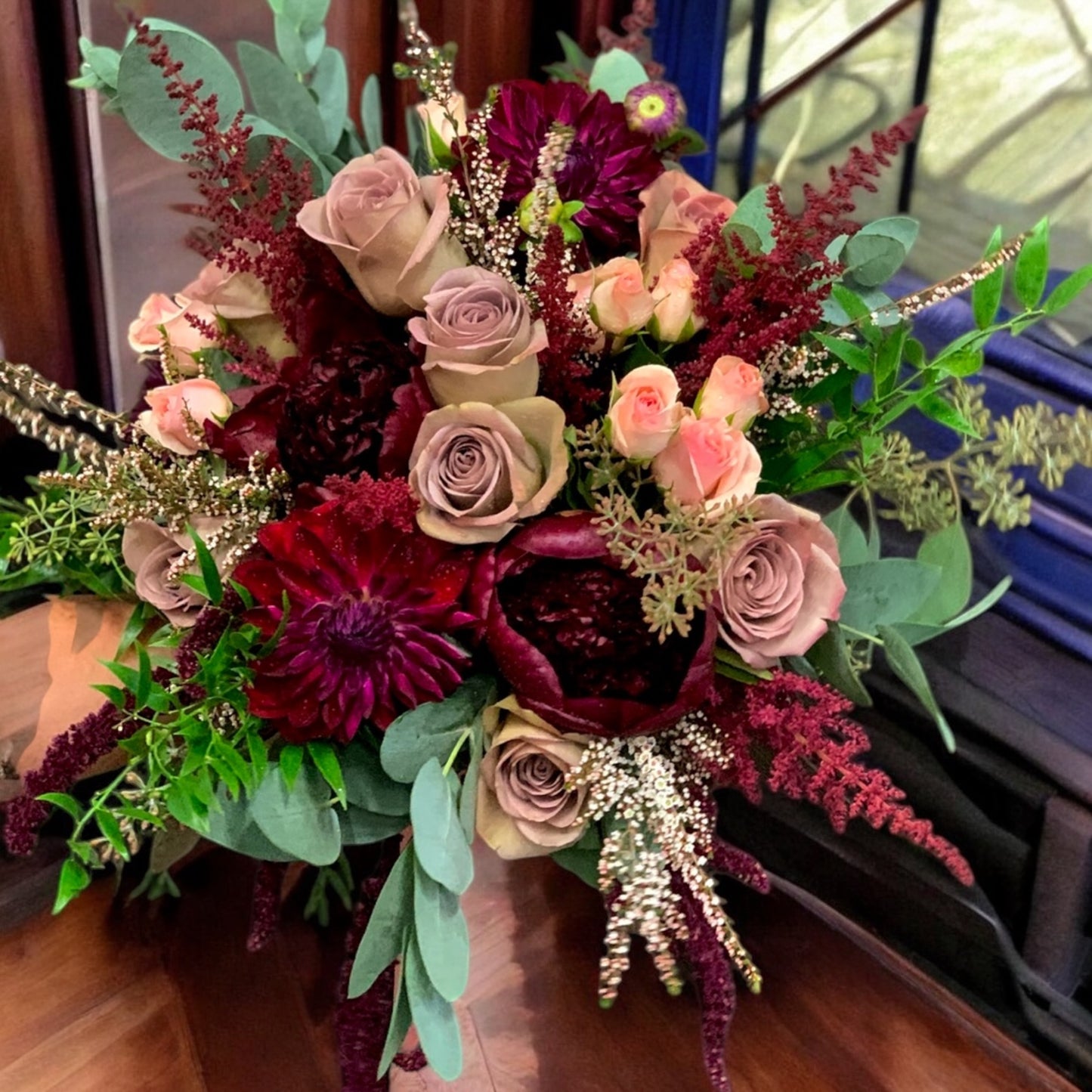 Burgundy & Blush Bridal Bouquet