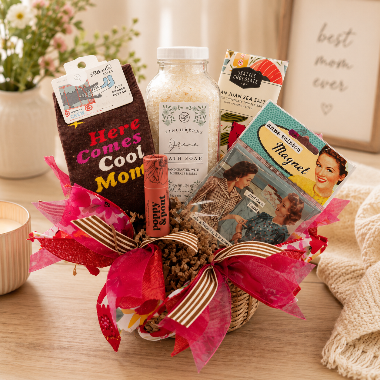 Here Comes Cool Mom Basket – Petal Passion, Ammon ID