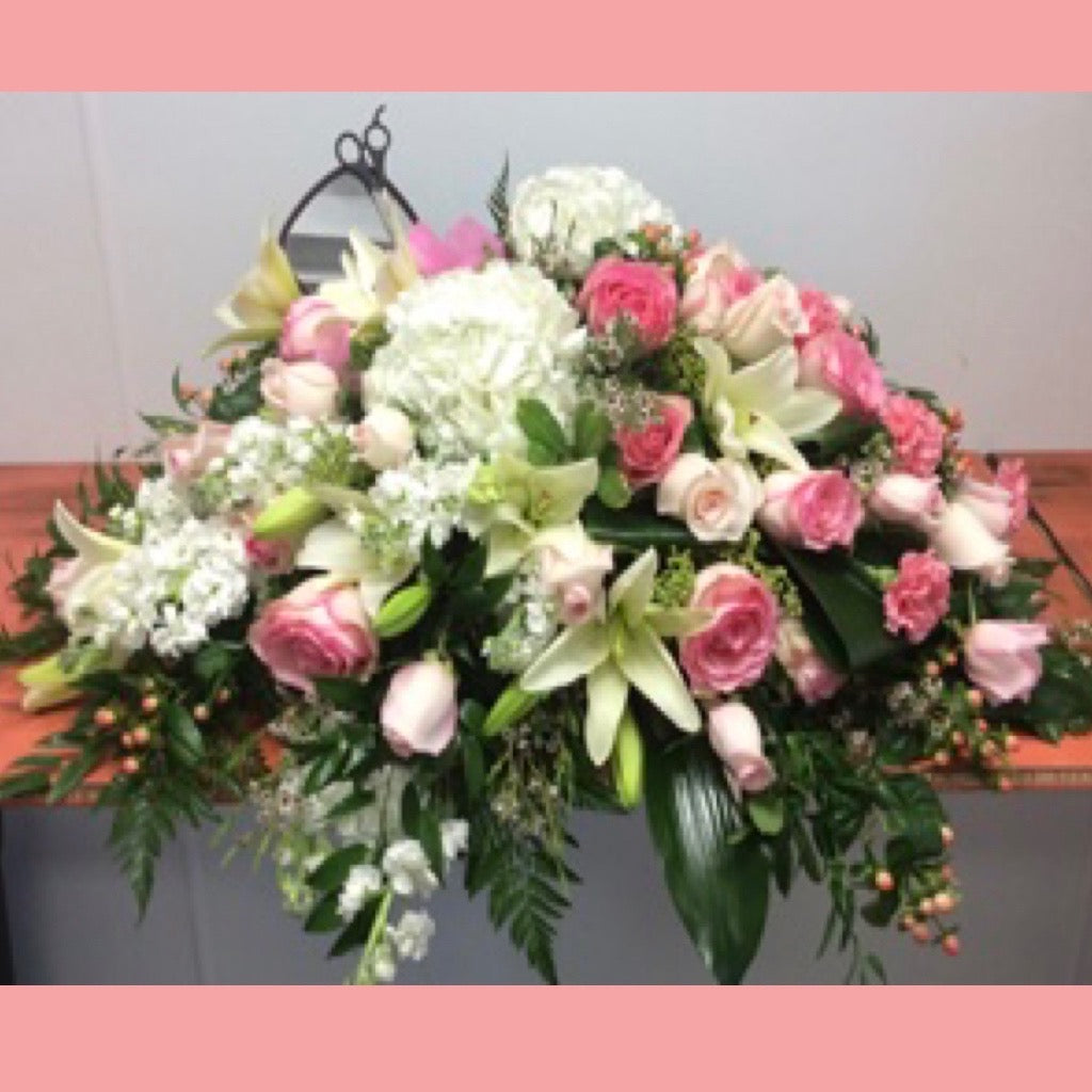 Grace in Pink Casket Spray