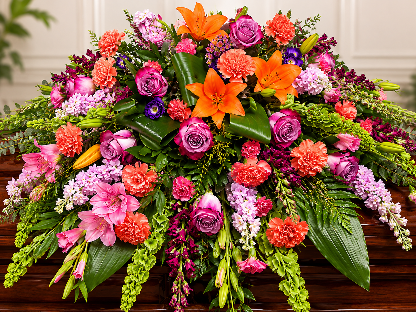 Sweet Sunrise Casket Spray