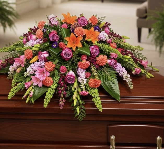 Sweet Sunrise Casket Spray – Petal Passion, Ammon ID