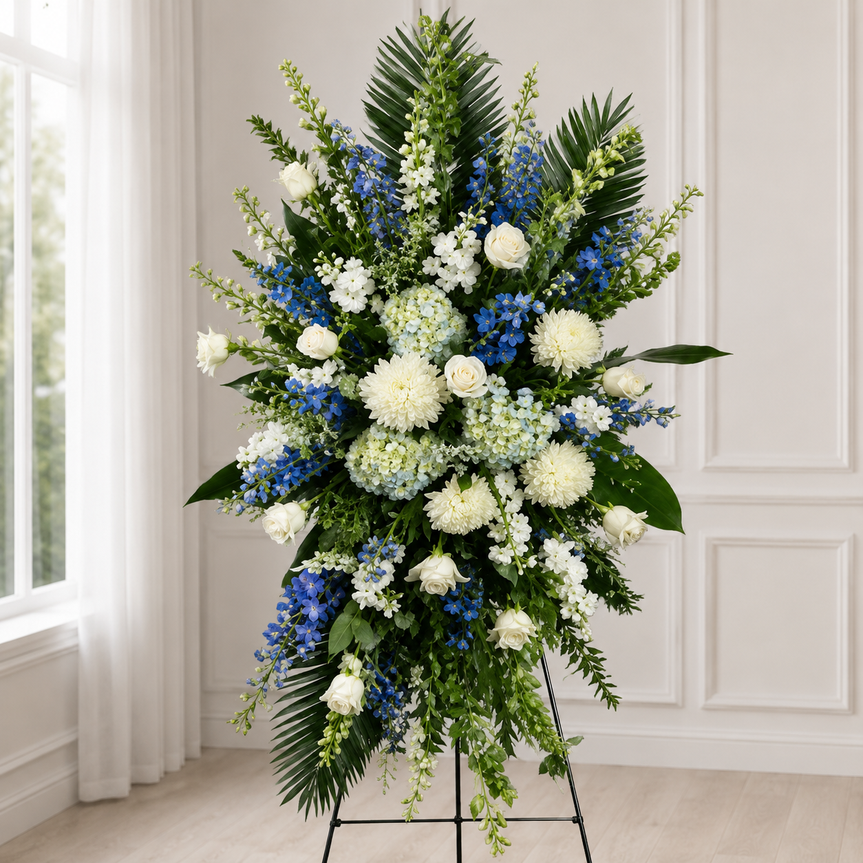 Peace & Prayers Blue Standing Easel – Petal Passion, Ammon ID