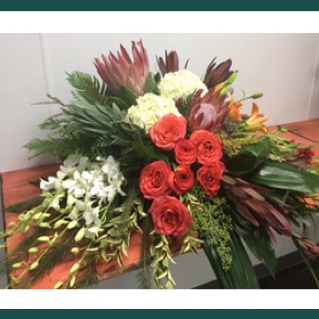Island Farewell Casket Spray