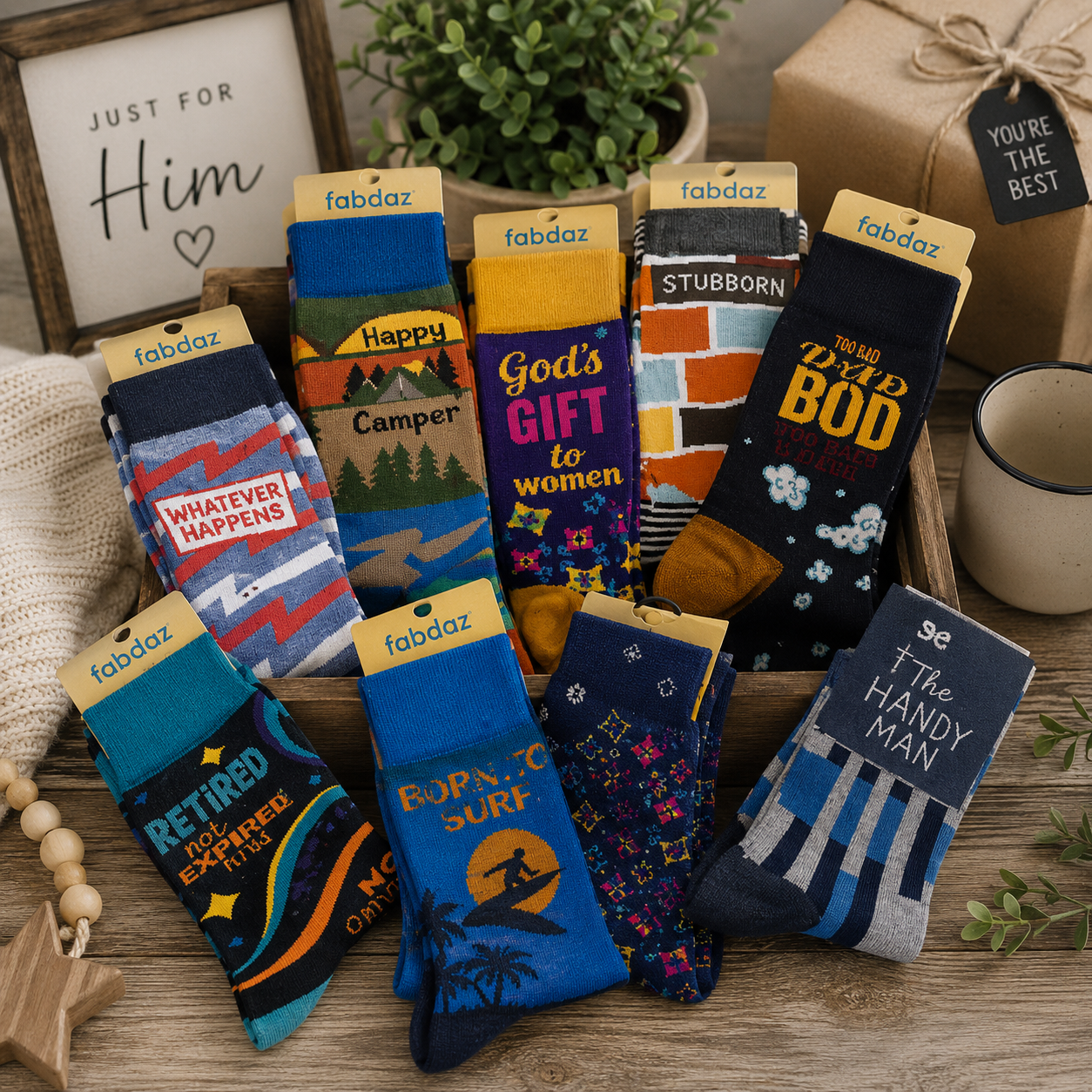 Fun Socks For HIM – Petal Passion, Ammon ID