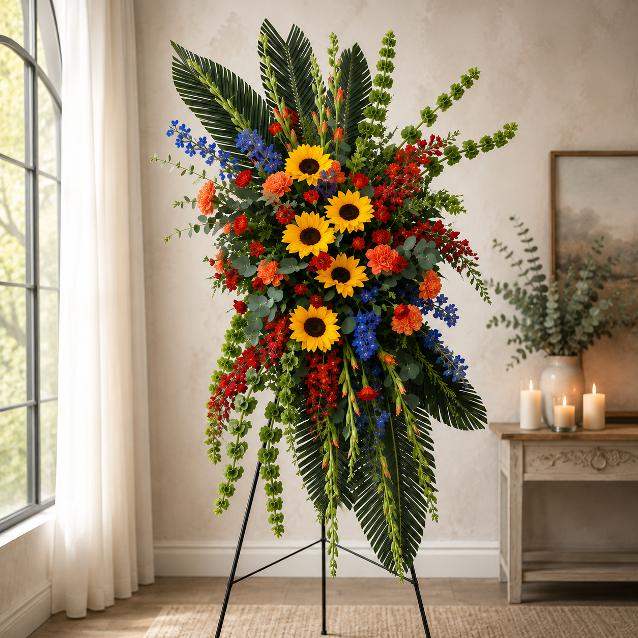 Sunlit Memories Standing Spray – Petal Passion, Ammon ID