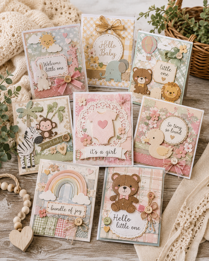 Handmade Baby Card –  Petal Passion, Ammon ID