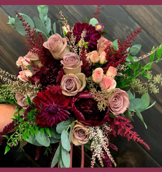 Burgundy & Blush Bridal Bouquet