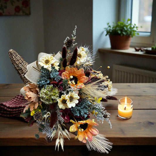 Artificial Floral Cornucopia