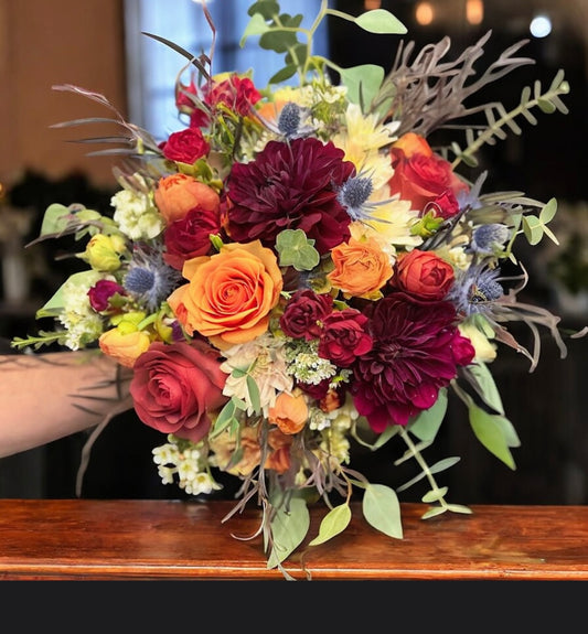 Fall Colored Wedding Bouquet