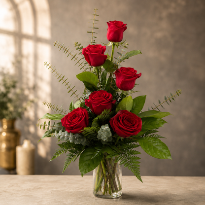 Classic Half Dozen Roses  –  Petal Passion, Ammon ID