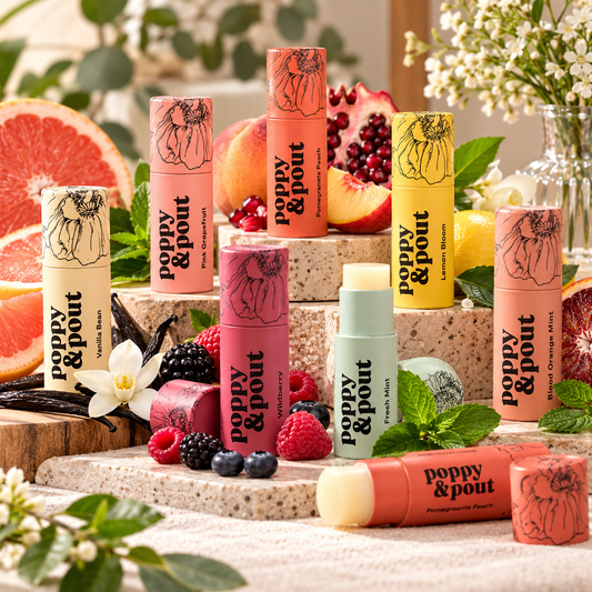 Poppy and Pout Chapsticks  –  Petal Passion, Ammon ID