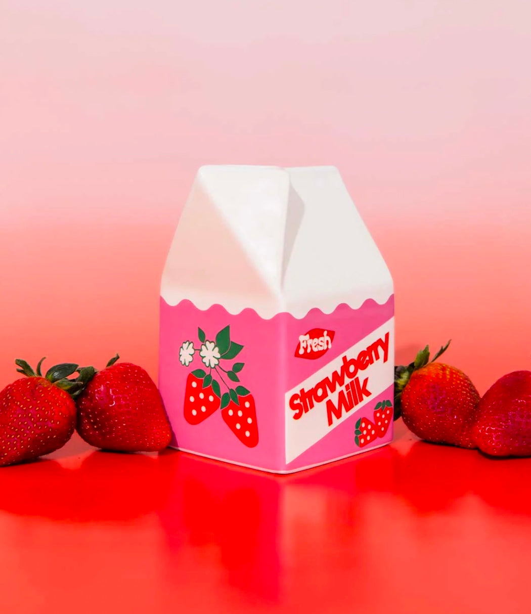 Strawberry Milk Vase