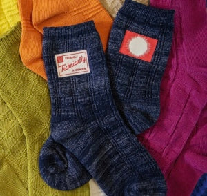 Blue Q Tag Socks