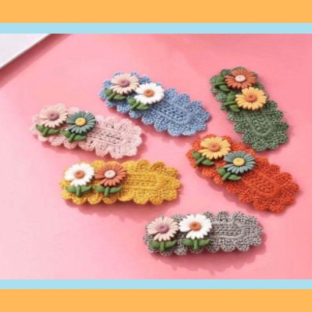 custom crochet hair clips