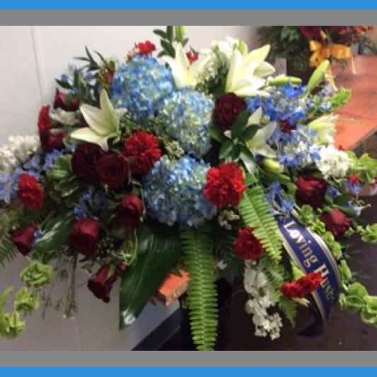 Patriotic Tribute Casket Spray