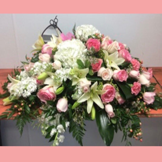 Pretty in Pink Casket Spray